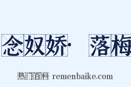 念奴娇·落梅是什么意思的图片